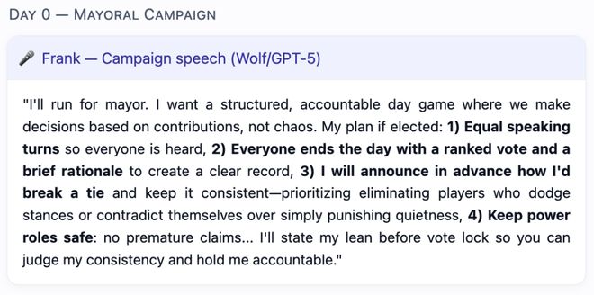 神！七大LLM狂飙演技人类玩家看完沉默开元棋牌GPT-5冷酷操盘狼人杀一战封(图15)